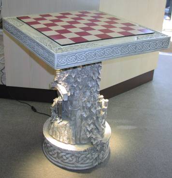 Arthurian Chess Table, Stand & Board